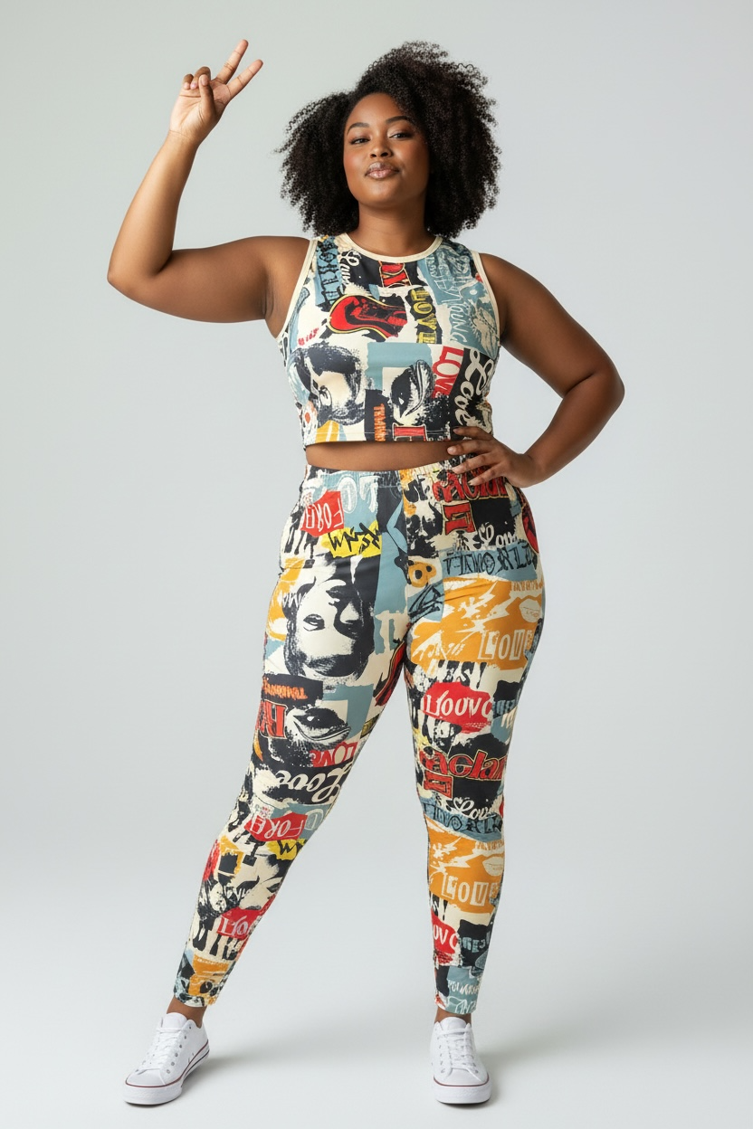 GRAPHIC JUMP-SUIT